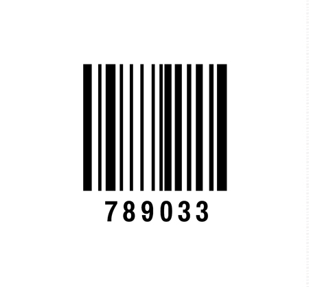 Realistic bar code icon. A modern simple flat barcode. Marketing, the concept of the Internet. Fashionable vector sign of a market trademark for website design, mobile application. Bar codeのイラスト素材