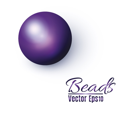 Beautiful multi-colored beads. String beads are realistic. Decorative element.vector illustrationのイラスト素材