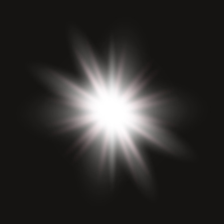 Glow light effect. Star burst with sparkles. Vector illustration.のイラスト素材