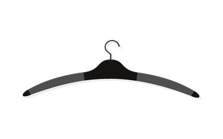 Realistic wooden hangers. For coats, sweaters, dresses, skirts, pants. Design template,layout for graphics, advertisingのイラスト素材