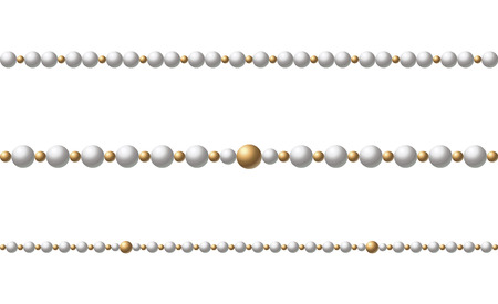 Beautiful multi-colored beads. String beads are realistic. Decorative element.vector illustrationのイラスト素材