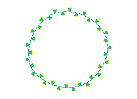Christmas lights isolated realistic design elements. Glowing lights for the Christmas holidays, banners, posters, web design. Ornaments of a garland.のイラスト素材