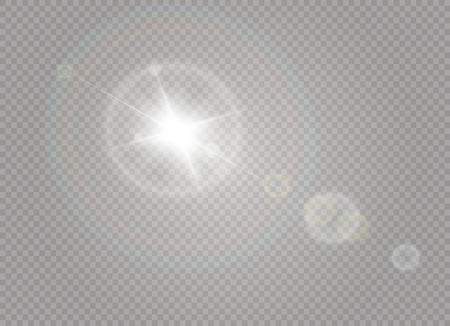 Sunlight a translucent special design of the light effect. Vector blur in the light of radiance. Isolated sunlight transparent background. Element of decor. Horizontal rays of light.のイラスト素材
