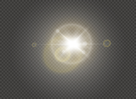Sunlight a translucent special design of the light effect. Vector blur in the light of radiance. Isolated sunlight transparent background. Element of decor. Horizontal rays of light.のイラスト素材