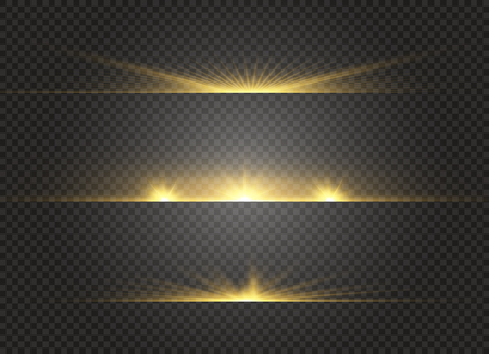 White glowing light explodes on a transparent background. Sparkling magical dust particles. Bright Star. Transparent shining sun, bright flash. Vector sparkles. To center a bright flash.のイラスト素材