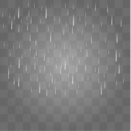 Rain storm and white clouds isolated on transparent background.のイラスト素材