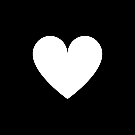 Heart on a white background. Black Heartのイラスト素材