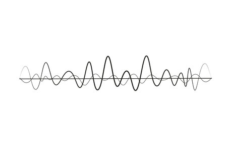 Equalizer of sound waves. Modern vector illustration. Abstract vector element for music design with...