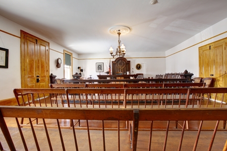 Courtroom in Whaley House Museum, old town of San Diegoのeditorial素材
