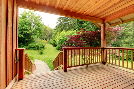 nice deck with beautiful sccenery, and space.の写真素材