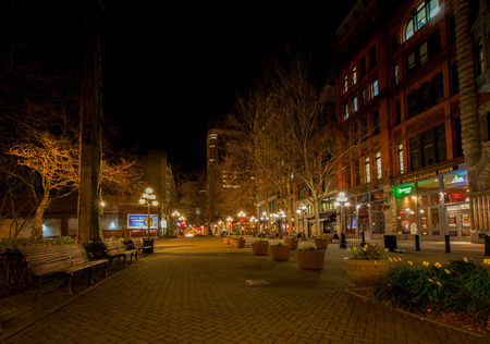 SEATTLE, WA - March 23, 2011. Pioneer Square. Downtown. Seattle is the largest city in both the State of Washington and the Pacific Northwest region of North America .のeditorial素材