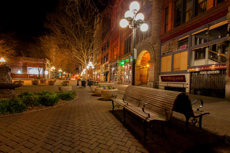 SEATTLE, WA - March 23, 2011. Pioneer Square. Downtown. Seattle is the largest city in both the State of Washington and the Pacific Northwest region of North America .のeditorial素材