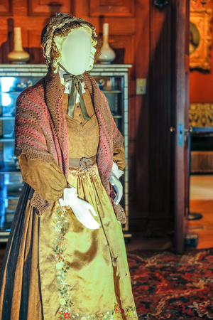 ASHEVILLE, NORTH CAROLINA - MARCH 4, 2017: Biltmore's costume exhibition.のeditorial素材