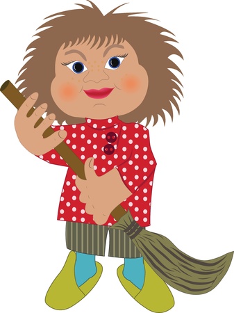 Brownie boy with a whiskのイラスト素材