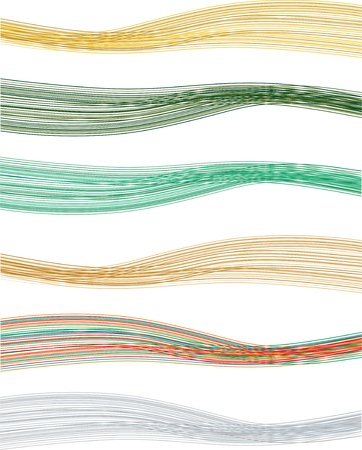 A collection of colorful abstract lines for the bannerのイラスト素材