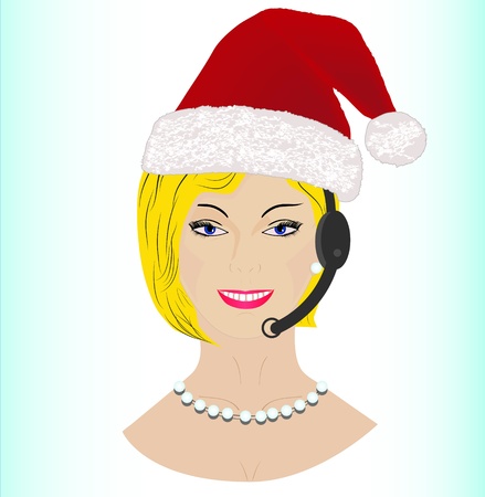 blonde girl with headphones and microphoneのイラスト素材
