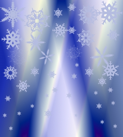 winter background with falling snowflakesのイラスト素材