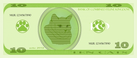comic image of cat moneyのイラスト素材