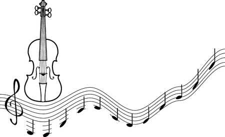 background with a number of musical treble clef isolated on whiteのイラスト素材