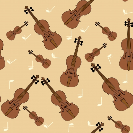  seamless texture of violin music in the Baroque styleのイラスト素材