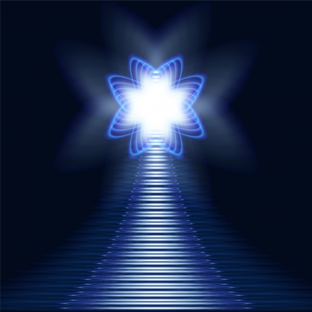 abstract blue background in the shape of a Christmas treeのイラスト素材