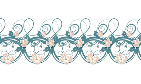gentle horizontal repeating pattern gentle tones pink gzhelのイラスト素材