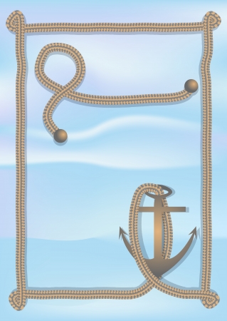 Sea vector background for the certificate with space for textのイラスト素材