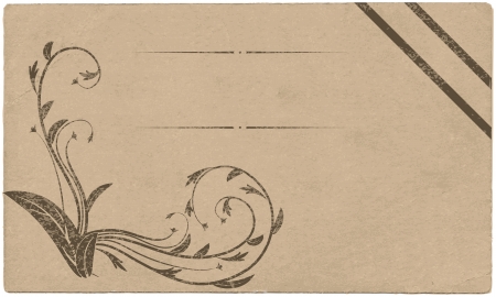 Antique card with curls and space for text  Vector illustrationのイラスト素材