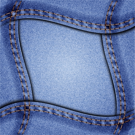 Denim wavy frame  Vector illustrationのイラスト素材