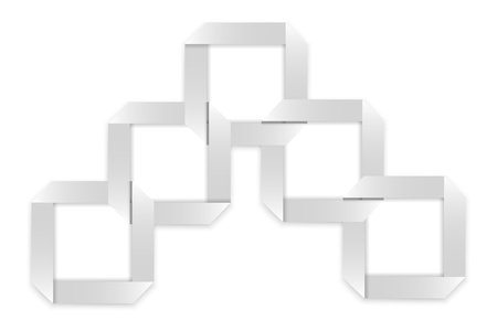 Stylish template for infographics  Paper square box with numbered and place for text  Can be used in advertising, design for presentations and website  Vector illustration のイラスト素材