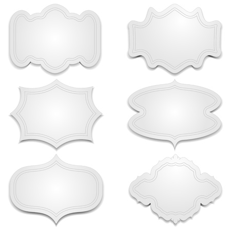 Set of greeting cards vignettes on a gray background  Vector illustration のイラスト素材