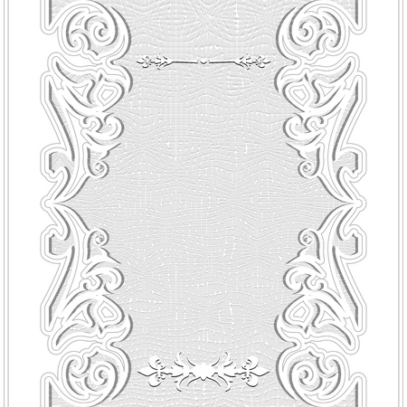 Elegance lace white floral invitation. Vector illustration.のイラスト素材