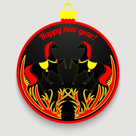 Christmas greeting card in the form of a New Yearのイラスト素材