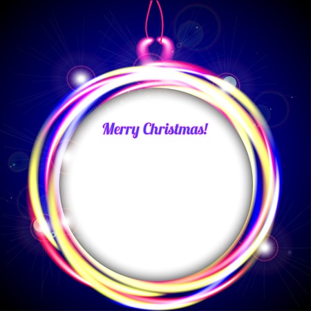 Christmas background  Sparkling Christmas ball with space for text  Vector illustrationのイラスト素材
