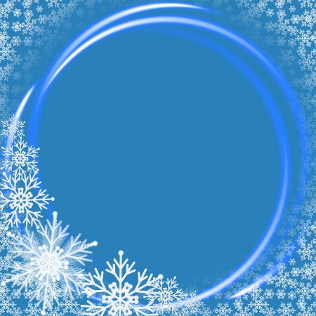 Christmas background with neon ring. Vector illustration.のイラスト素材