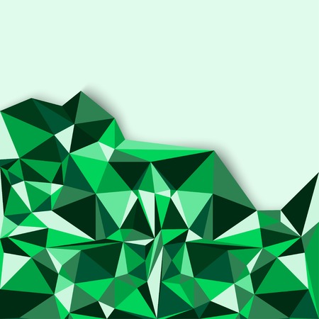Geometric abstract background in green tones  Vector illustration のイラスト素材