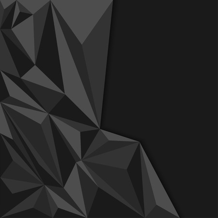 Black abstract geometric background polygon  のイラスト素材