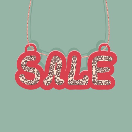 Vintage message for Christmas sale. For the design of the banner, cover or invitation.  Vector illustration.のイラスト素材