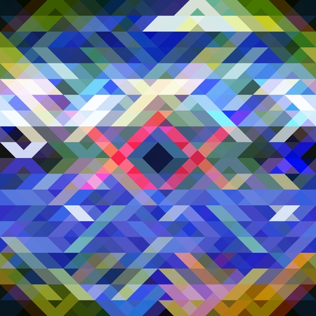 Seamless mosaic pattern. Bright abstract background of triangles. Vector illustration.のイラスト素材