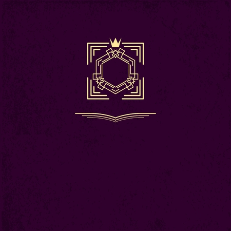 Frame or monogram with crown. Vintage Logos Design Templates. Business sign for club, cafe, restaurant, heraldic, jewelry, fashion. Vector illustrationのイラスト素材