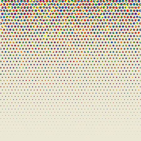 Background of colorful hexagons of different sizes. Vector illustration.のイラスト素材