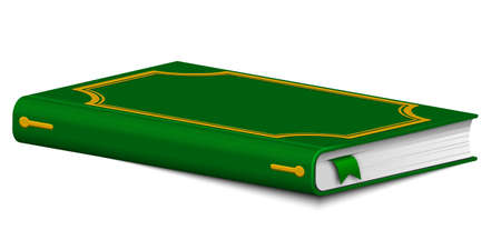 Book with a bookmark. Hardcover diary or sketchpad isolated on a white background. Single object. Vector illustrationのイラスト素材