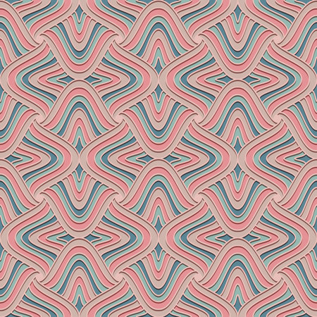 Colored seamless pattern print for fabrics or paper. Vintage doodling background in pink colors....
