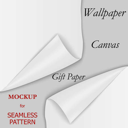 White two pieces paper template.のイラスト素材