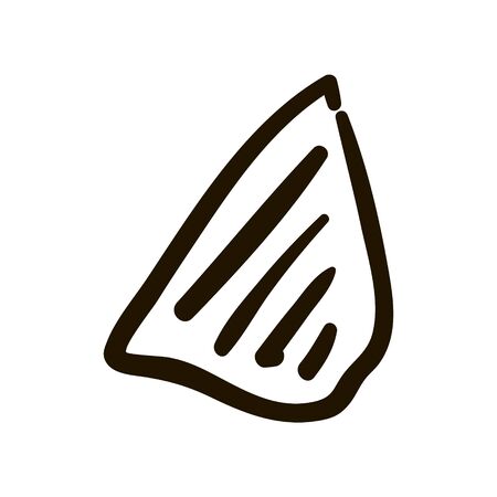 top-down illustration of a file, sketch of a sheet with lines, the document is schematically drawnのイラスト素材