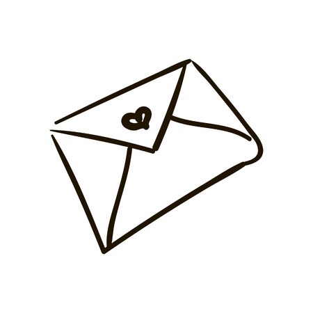 Illustration of the long-awaited mail, a letter to which the heart rejoices, a satisfied recipientのイラスト素材