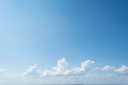 clouds in blue sky, photo with a place for textの写真素材