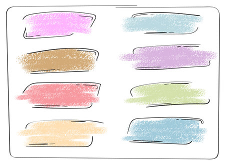 Watercolor multicolor hand drawing
blots and brush strokes, frames and background for textのイラスト素材