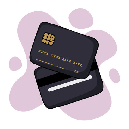 Vector illustration of electronic payments using terminal, smartphone, mobile applications and bank cardsのイラスト素材