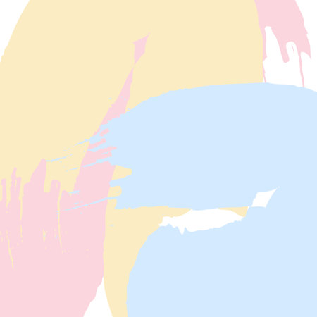 Hand drawn abstract vector grunge pattern of pink, blue and yellow brush strokes. New texture for banners, social mediaのイラスト素材